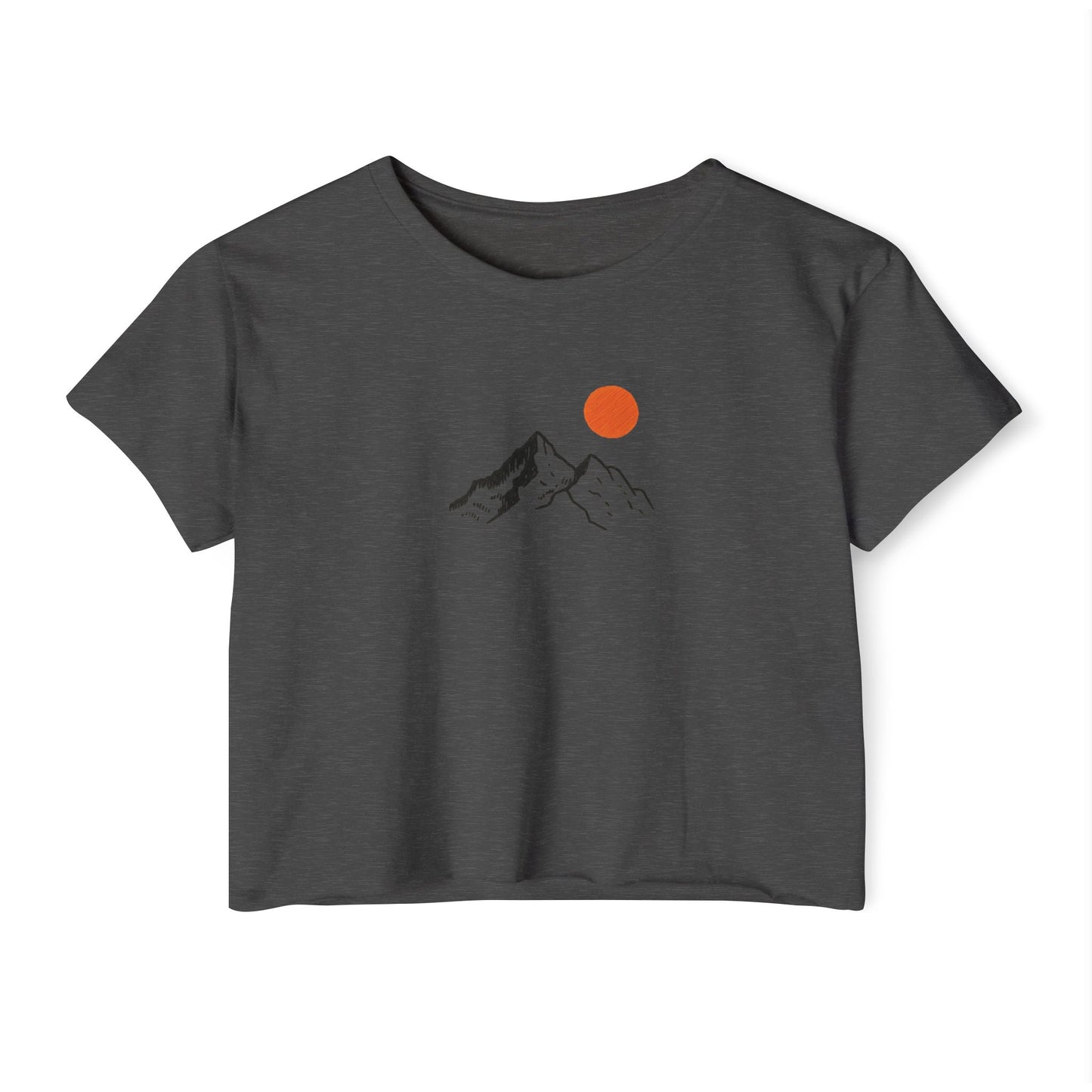 Sommerhit Crop Top – Berge & Sonne Design