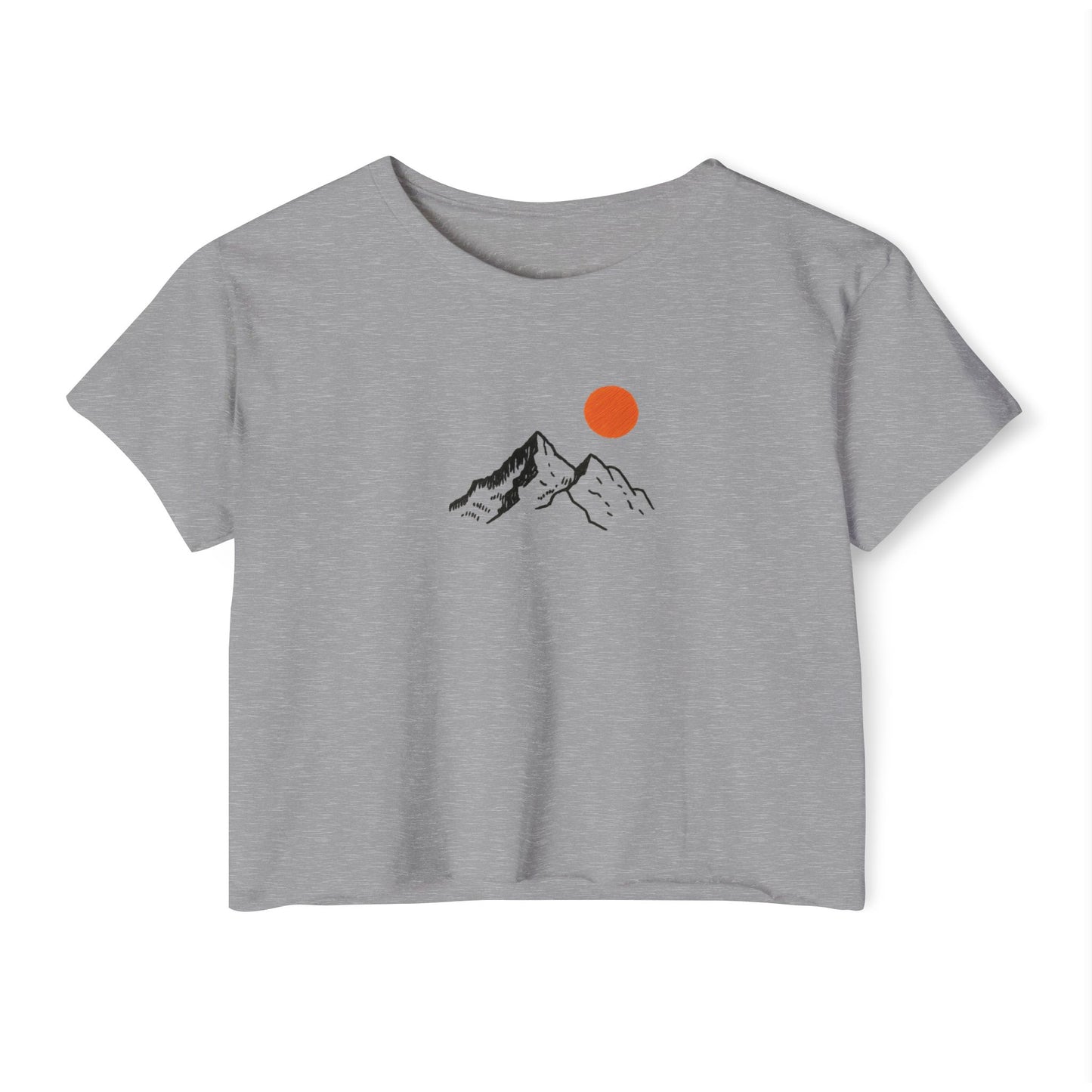 Sommerhit Crop Top – Berge & Sonne Design