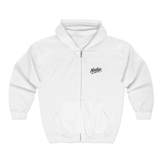 Zip Hoodie mit Logo-Stickerei
