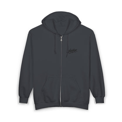 Zip Hoodie mit Logo-Stickerei