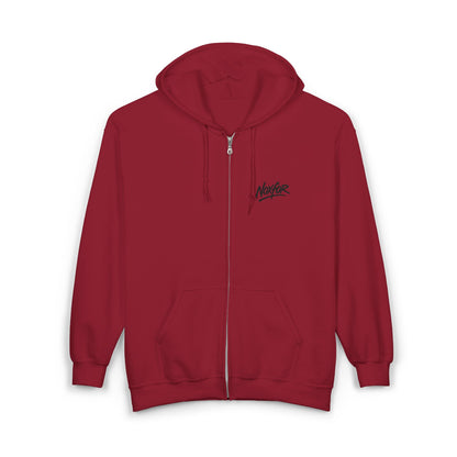 Zip Hoodie mit Logo-Stickerei