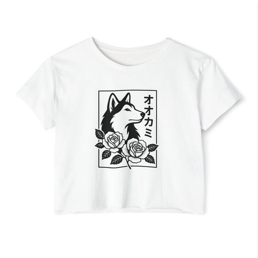 Husky & Rose Crop Top – Festival Shirt